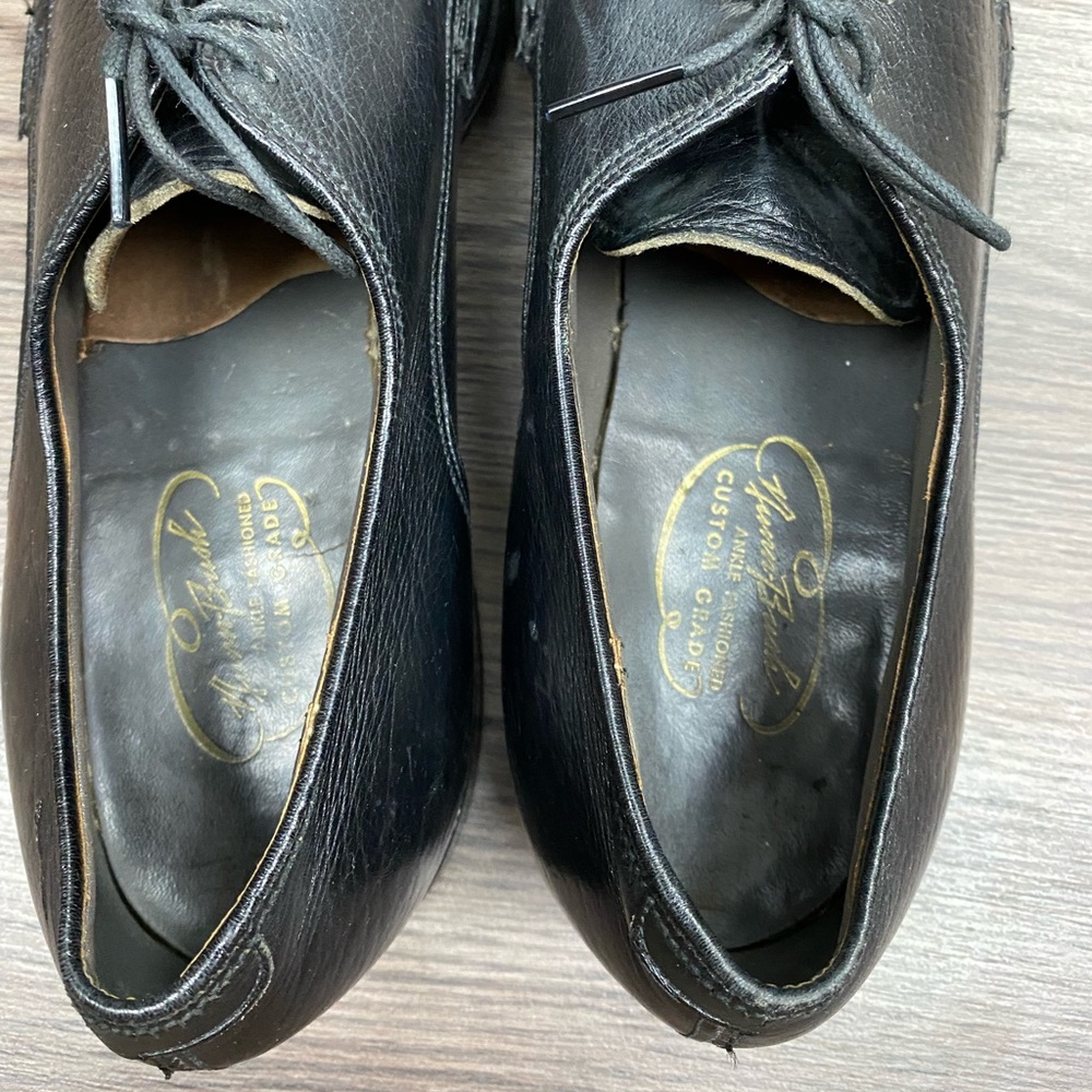 1950’s Nunn Bush Black Wingtip Oxfords 10.5 C - Picture 8 of 10